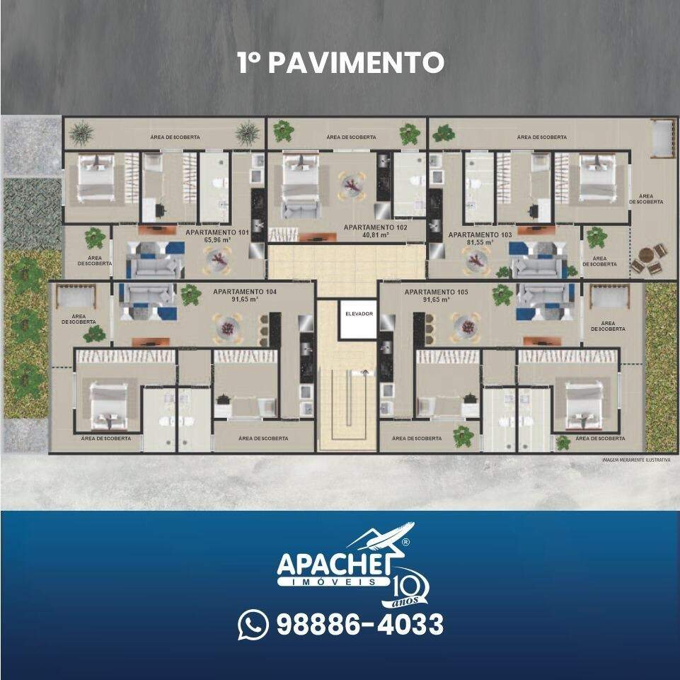 Apartamento com área privativa à venda no Paraíso: 