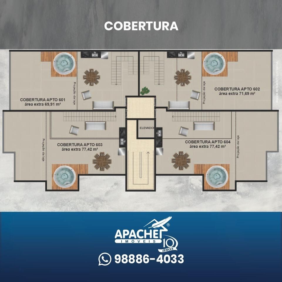 Cobertura à venda no Paraíso: 