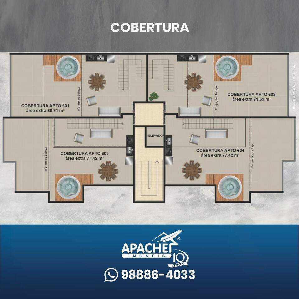 Cobertura à venda no Paraíso: 