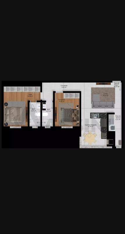 Apartamento à venda no Souza Cruz: 