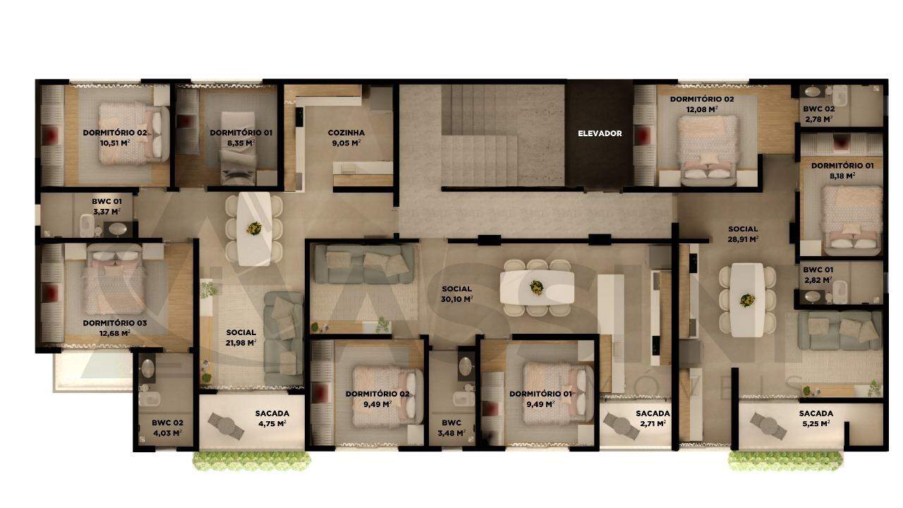 Apartamento à venda no Souza Cruz: 