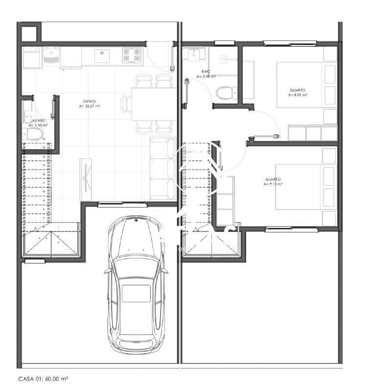 Casa de 60m² no bairro Travessa Dom Joaquim, em Brusque | Eu Corretor