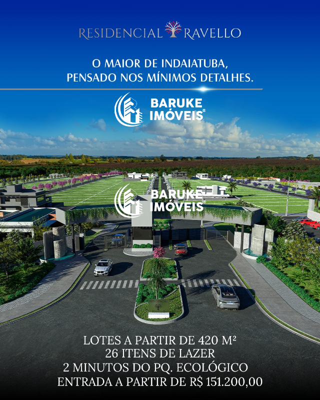 Terreno à venda no bairro Jardim Residencial RavelloIndaiatuba: 