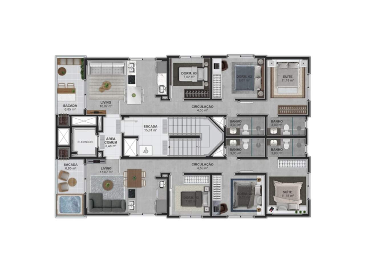 Apartamento à venda no Praia de Palmas: 