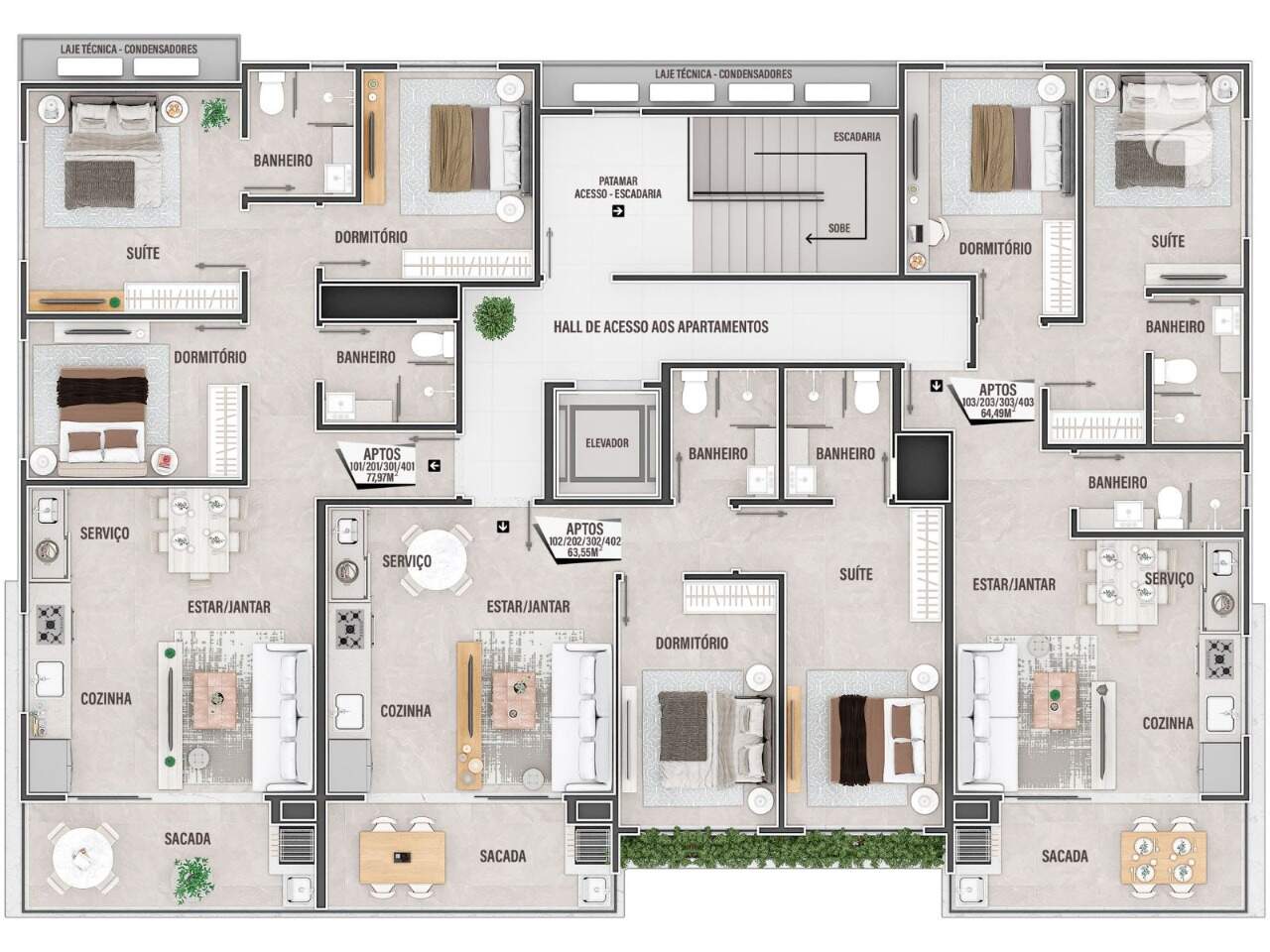 Apartamento à venda no Praia de Palmas: 