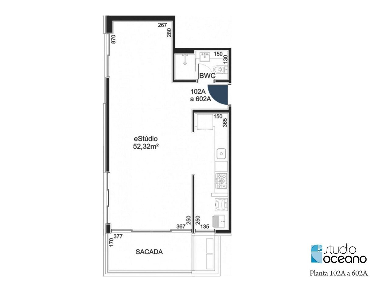 Estúdio[ NumeroQuarto] Centro Florianópolis Estúdio Oceano: 