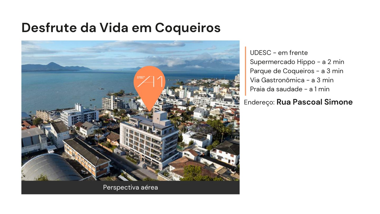 Apartamento[ NumeroQuarto] Coqueiros Florianópolis A1 Living Coqueiros: 