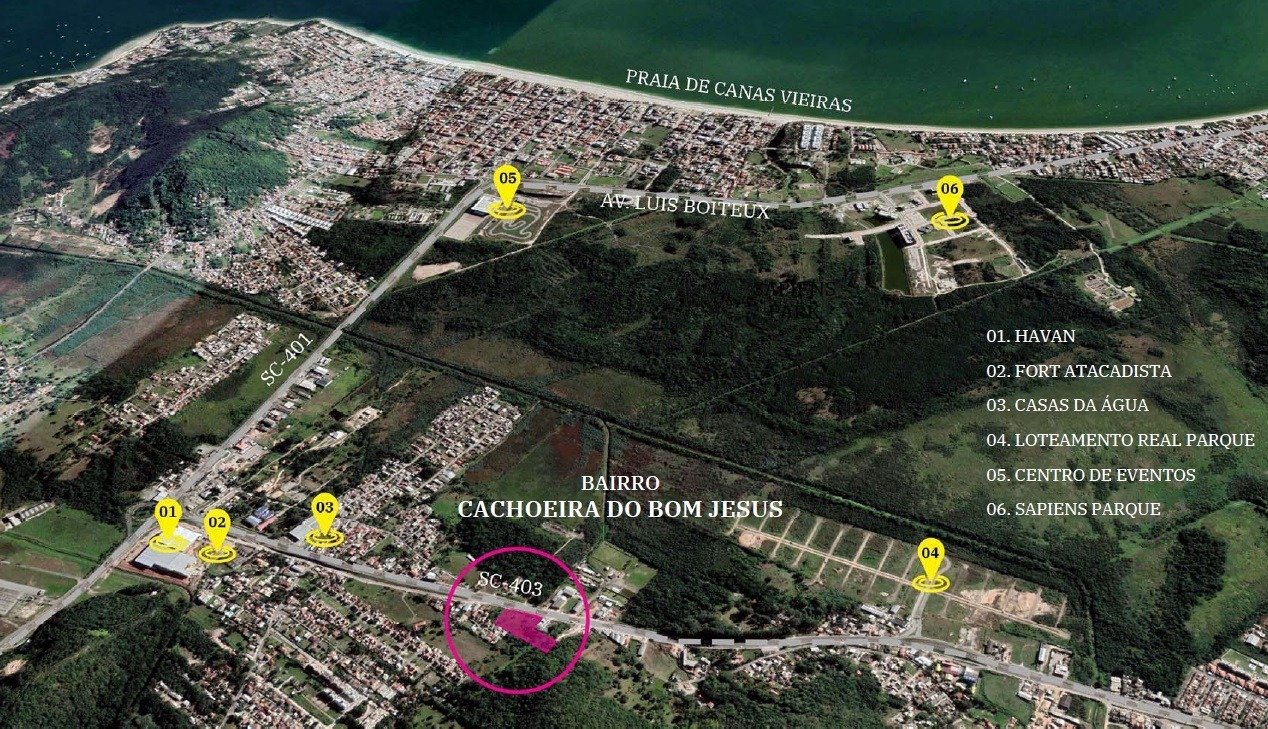 Terreno[ NumeroQuarto] Vargem do Bom Jesus Florianópolis : 