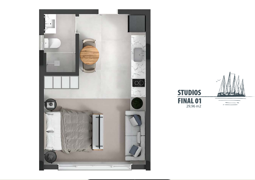 Estúdio[ NumeroQuarto] Centro Florianópolis Veleiros Sky: 