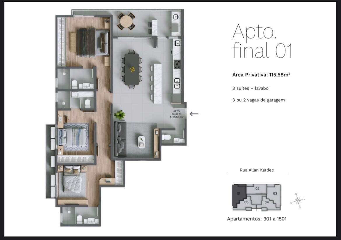 Apartamento[ NumeroQuarto] Agronômica Florianópolis Stuttgart: 