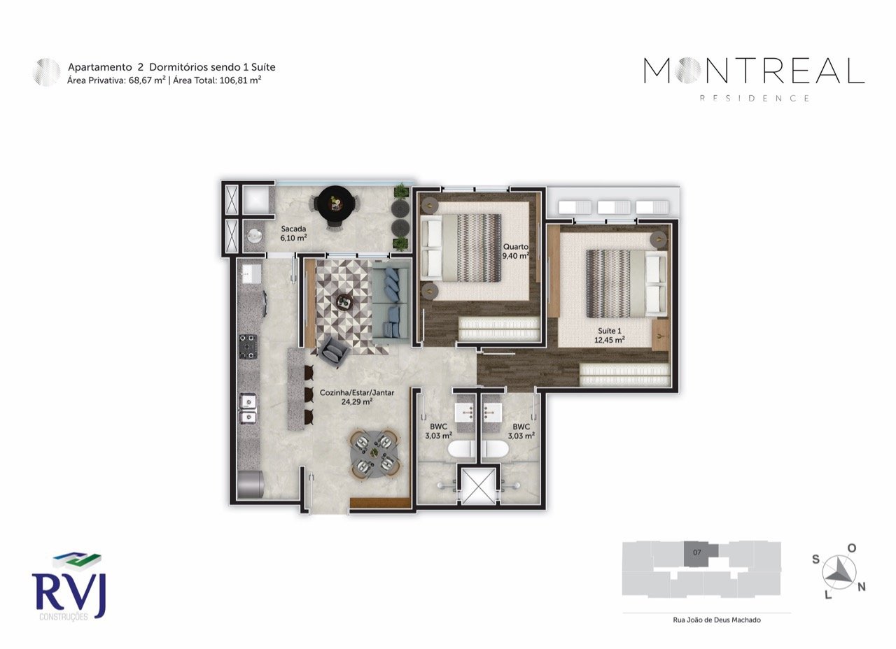 Apartamento[ NumeroQuarto] Trindade Florianópolis Montreal: 