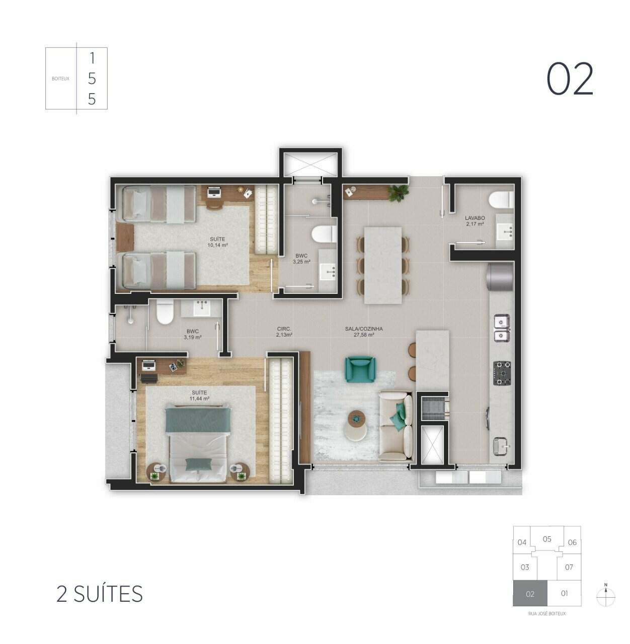 Apartamento[ NumeroQuarto] Centro Florianópolis Boiteux 155: 
