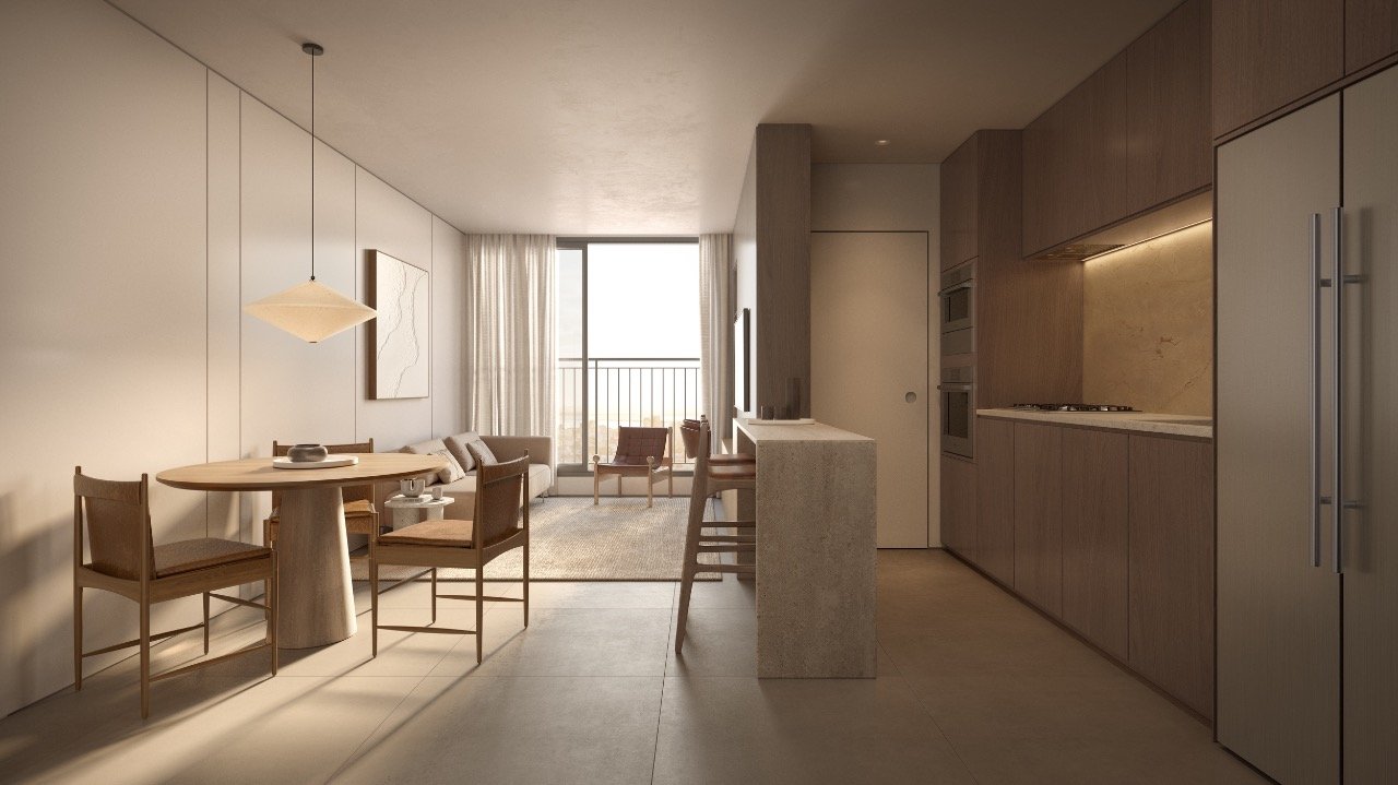 Apartamento[ NumeroQuarto] Campinas São José WOA Sky Residence: Cozinha integrada apartamento final 01B (imagem ilustrativa - mobili rio n o inclu do)