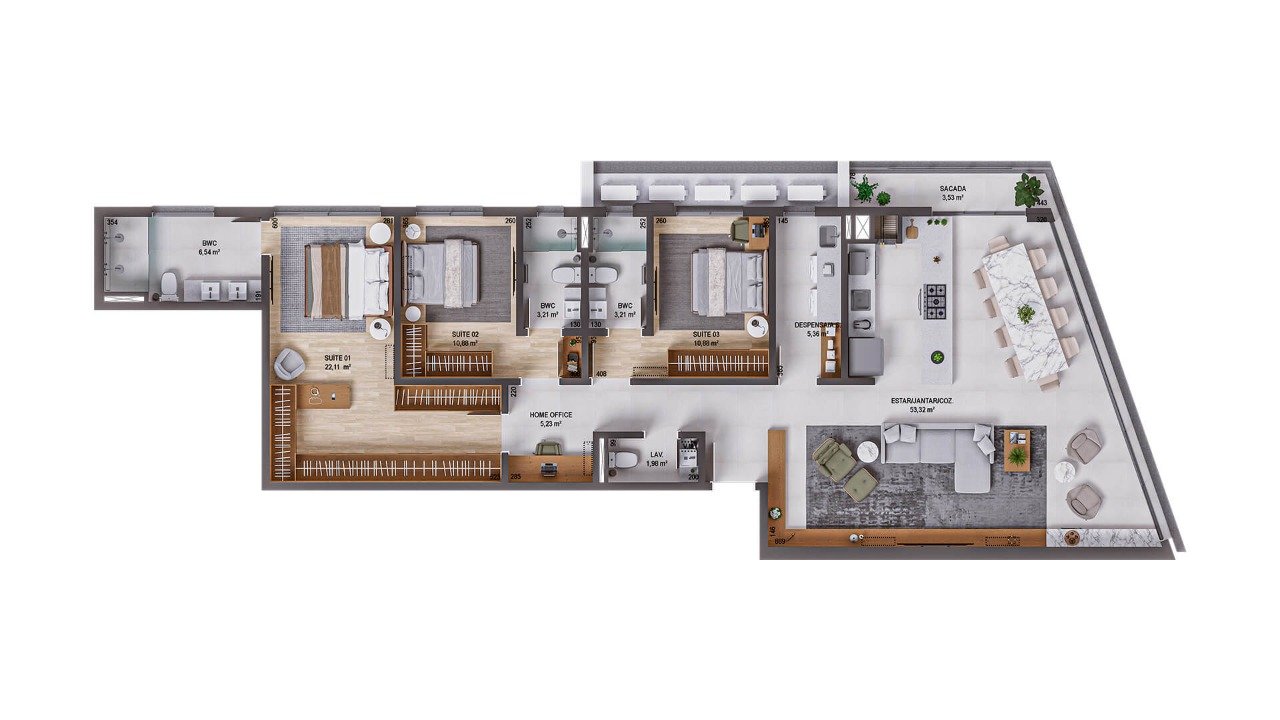 Apartamento[ NumeroQuarto] Praia Comprida São José D/ Vert: 