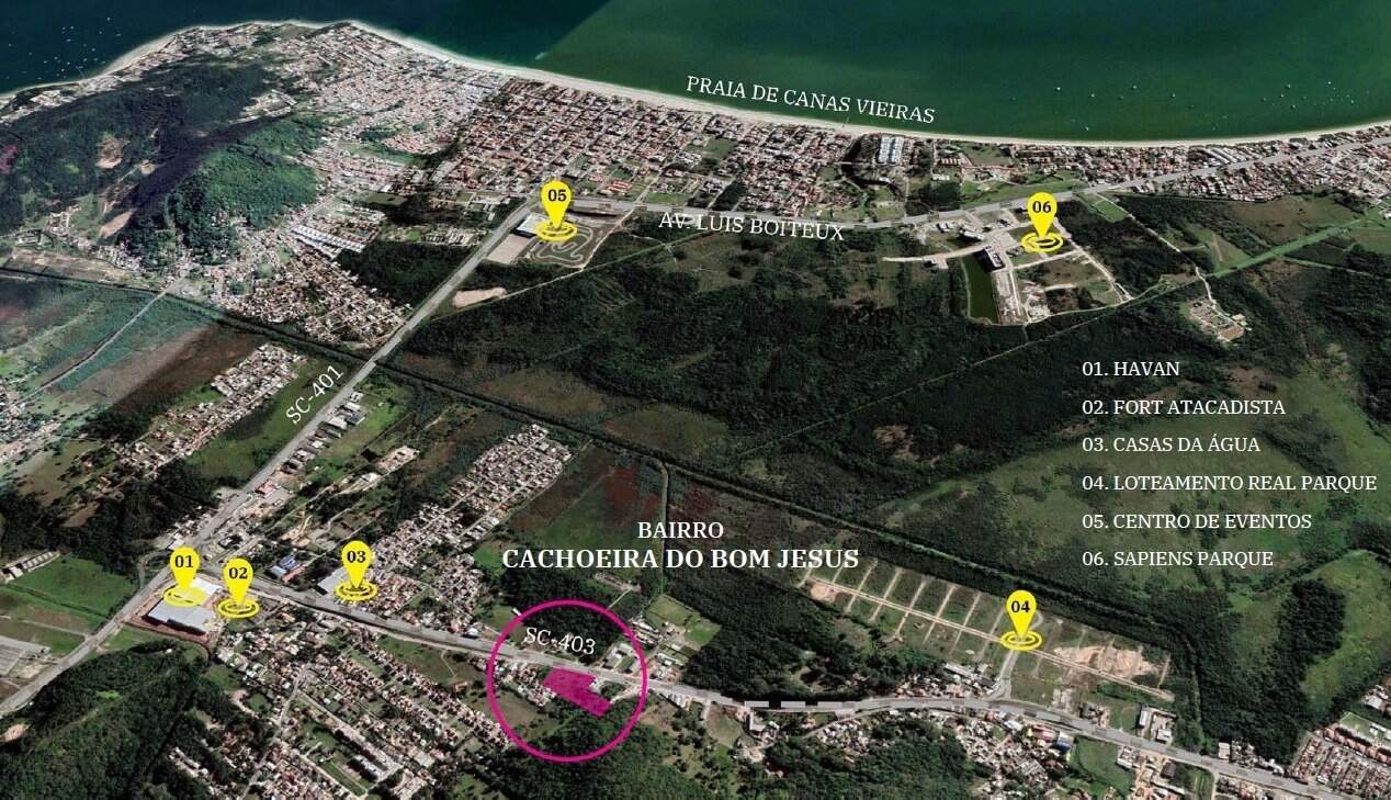 Terreno[ NumeroQuarto] Vargem do Bom Jesus Florianópolis : 