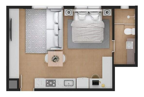 Estúdio[ NumeroQuarto] Pantanal Florianópolis Lino Tomaz Peres Top Residence: 