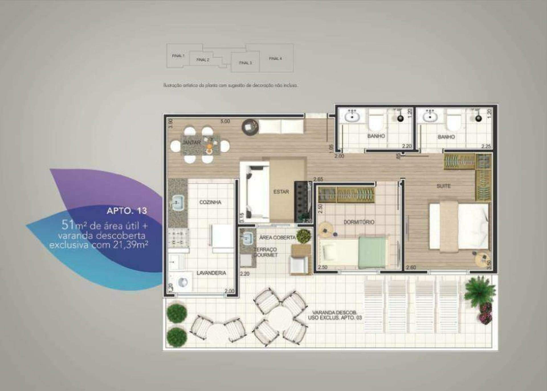 Apartamento à venda no Campestre: 