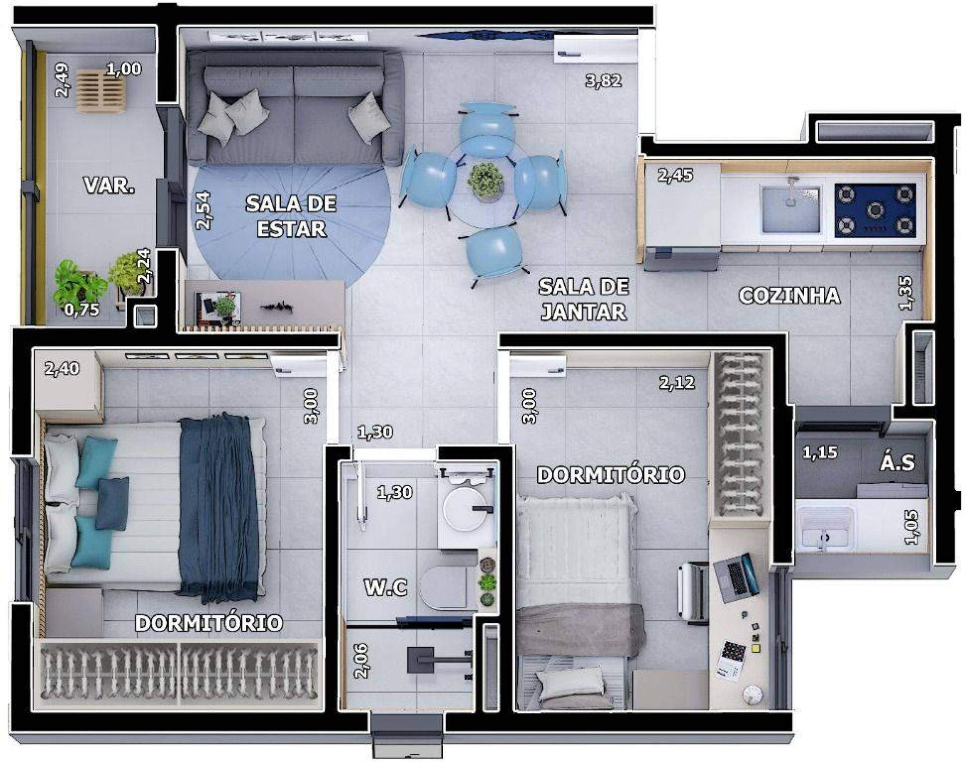 Apartamento à venda no Vila Santa Luzia: 