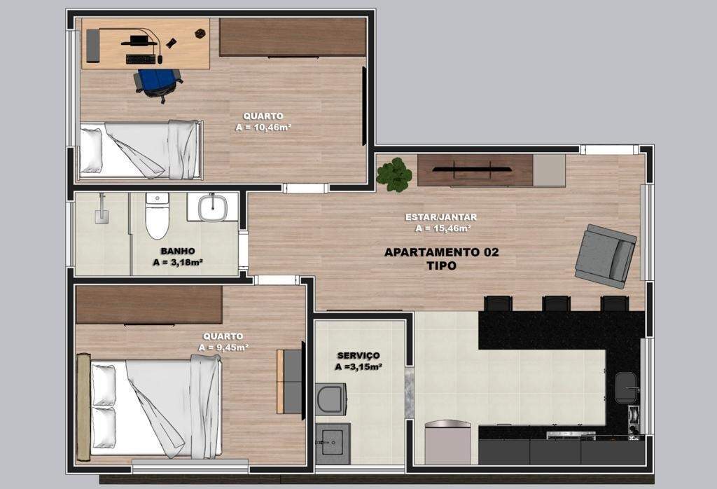 Apartamento à venda no Nossa Senhora Aparecida: 
