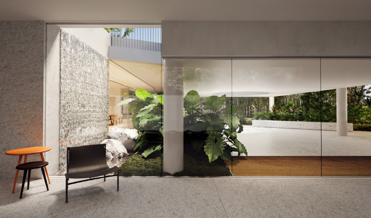 Jardim de acesso ao residencial (imagem ilustrativa)