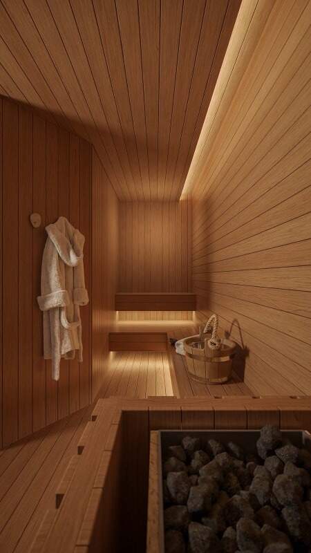 Sauna seca do espaço wellness (imagem ilustrativa)