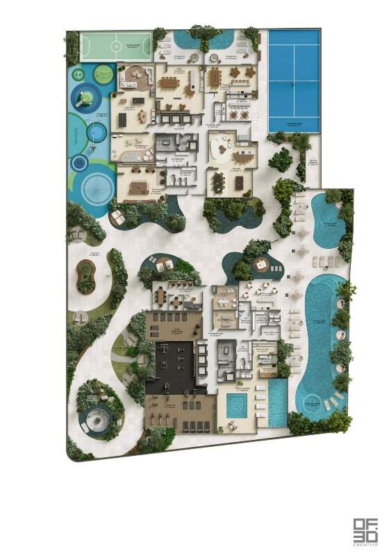 Planta do pavimento de lazer do Pátio Beira Rio