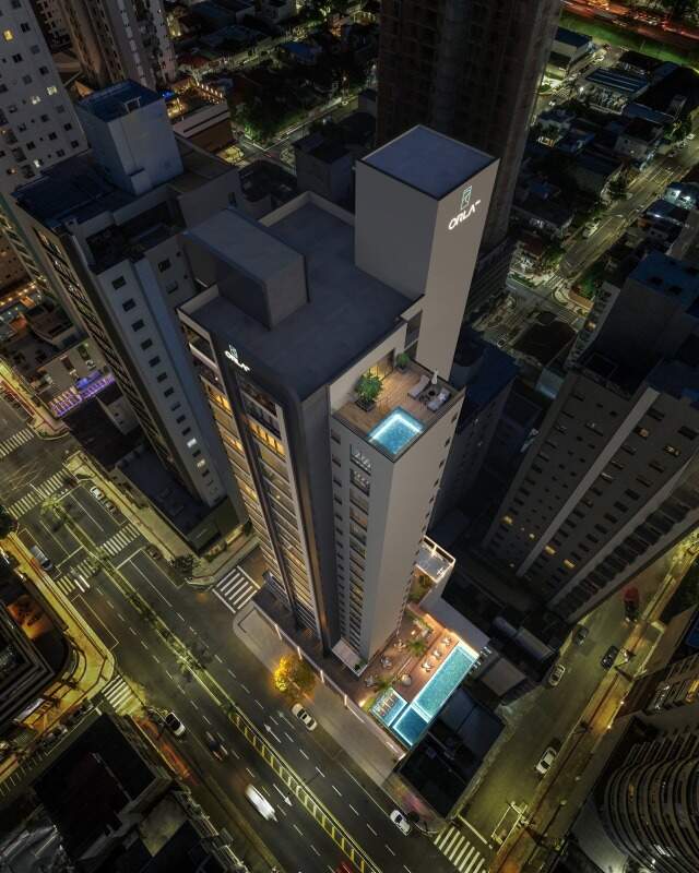 Vista aérea da torre e do lazer do Avenue Residence (imagem ilustrativa)