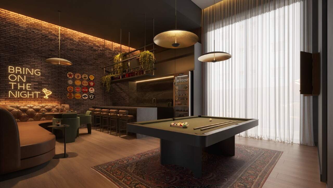 Pub com sala de jogos do Avenue Residence (imagem ilustrativa)