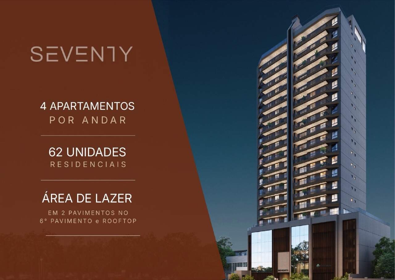 Seventy: 62 apartamentos, quatro por andar, e lazer em dois pavimentos (imagem ilustrativa)
