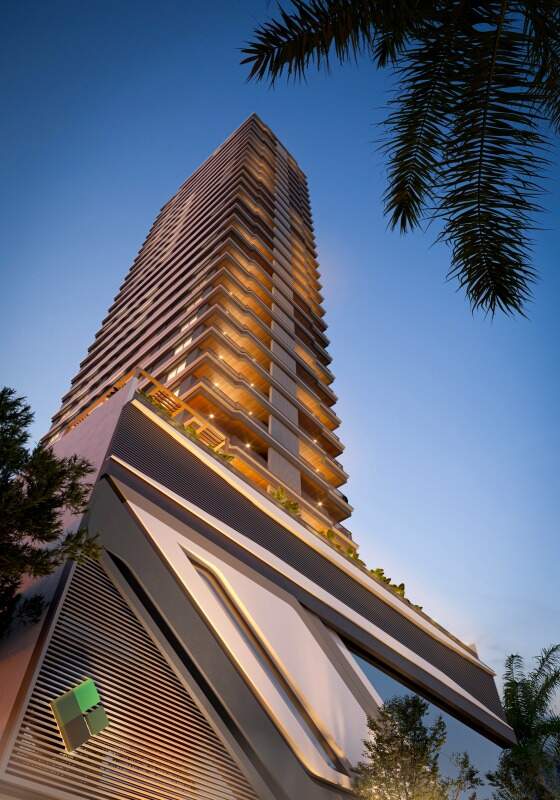 Fachada da torre do Marina Bay, da Construttore, no bairro Fazenda (imagem ilustrativa)