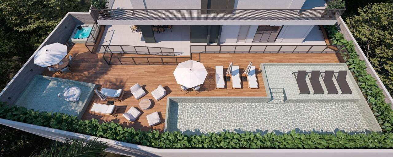Piscina adulto e infantil com deck molhado (imagem ilustrativa)