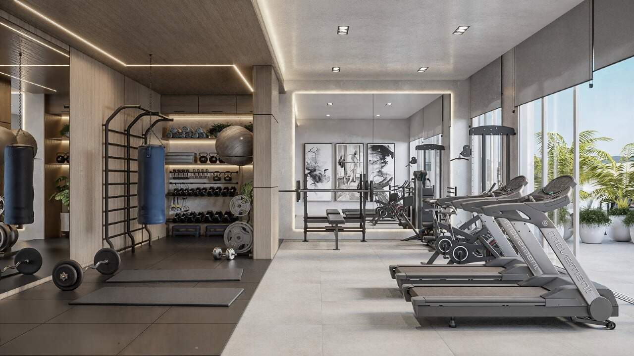 Academia com aparelhos de musculação e cardio (imagem ilustrativa)