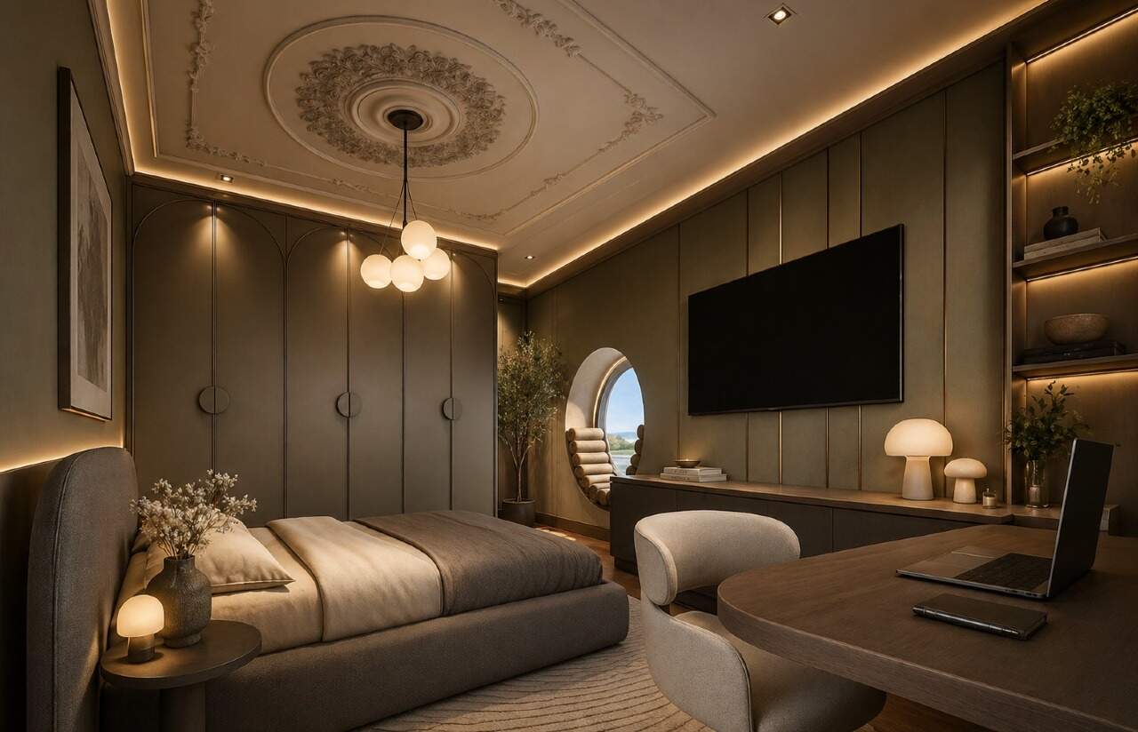 Suíte principal do apartamento de 162 m² (imagem ilustrativa)