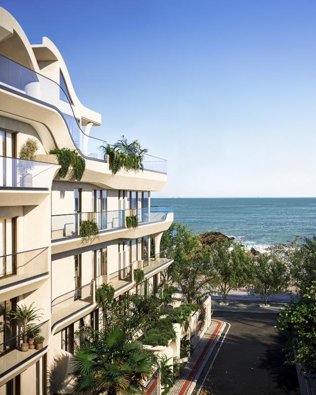 Terraços do Oceean e a Praia de Cabeçudas vistos do alto (imagem ilustrativa)