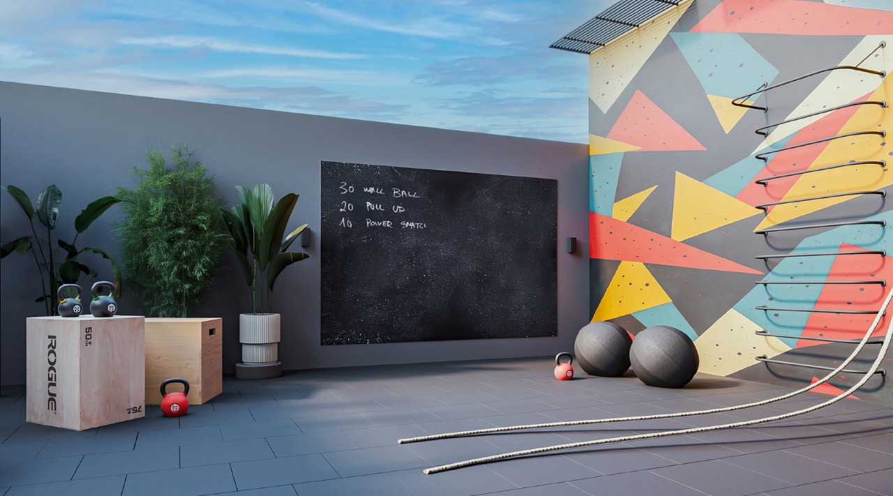 Área de crossfit ao ar livre (imagem ilustrativa)