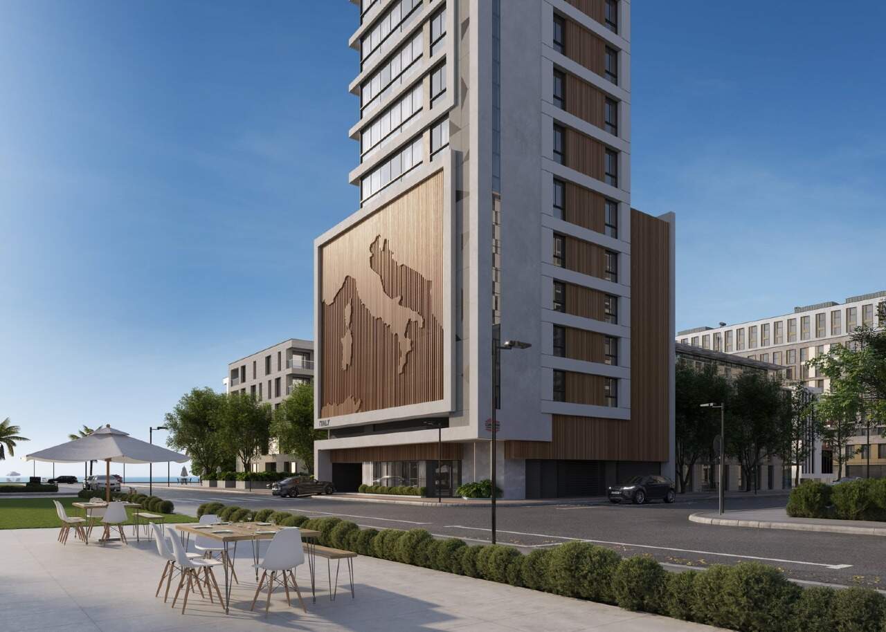 Esquina do Edifício Italy na quadra do mar, com o mar no fim da Rua 2300 (imagem ilustrativa)