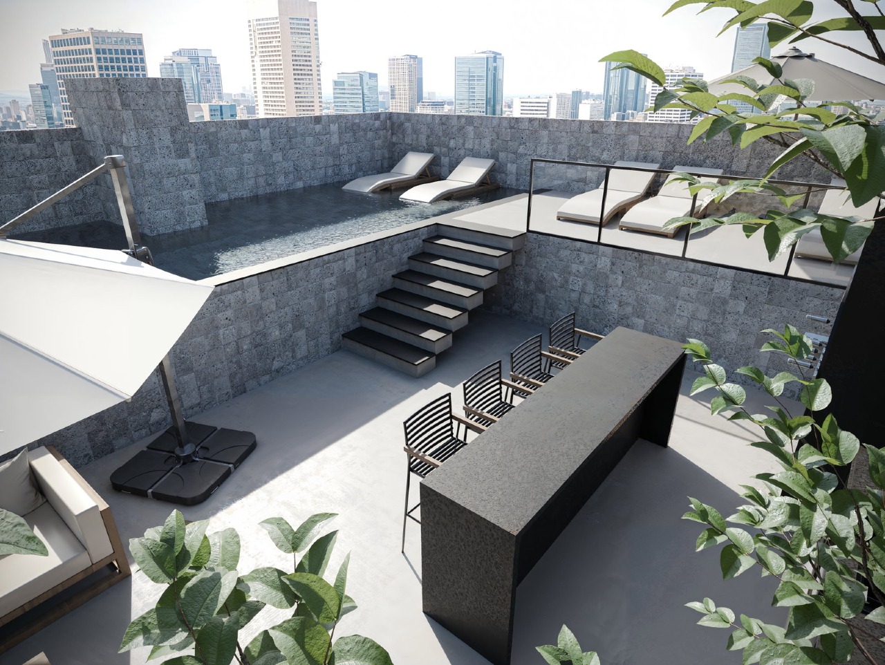 Piscina do rooftop do Saint Malo (imagem ilustrativa)