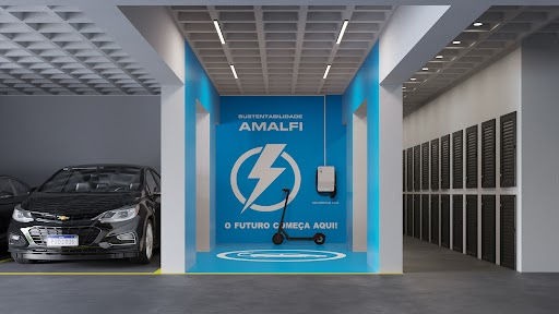 Vaga com recarga para carro elétrico (imagem ilustrativa)