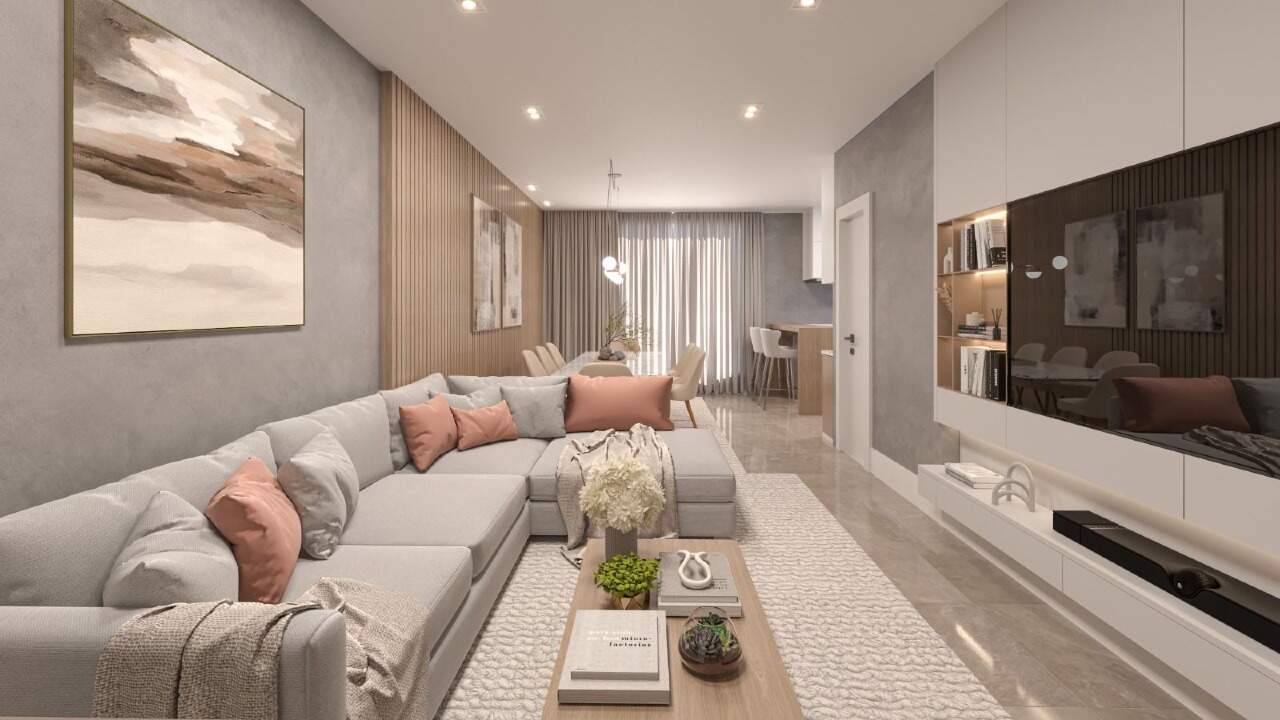 Living decorado de um apartamento (imagem ilustrativa)