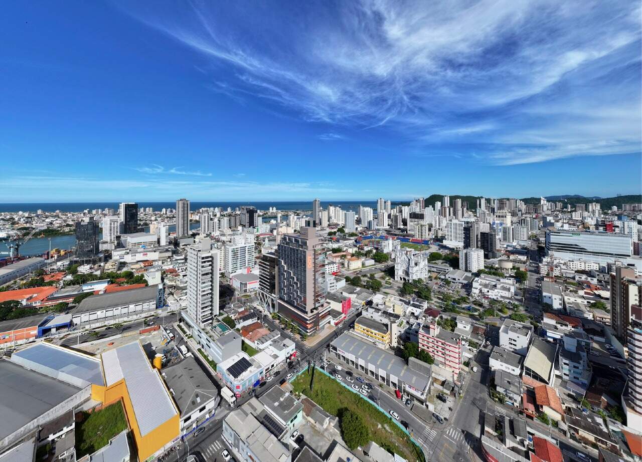 Vista aérea do entorno no Centro de Itajaí (imagem ilustrativa)