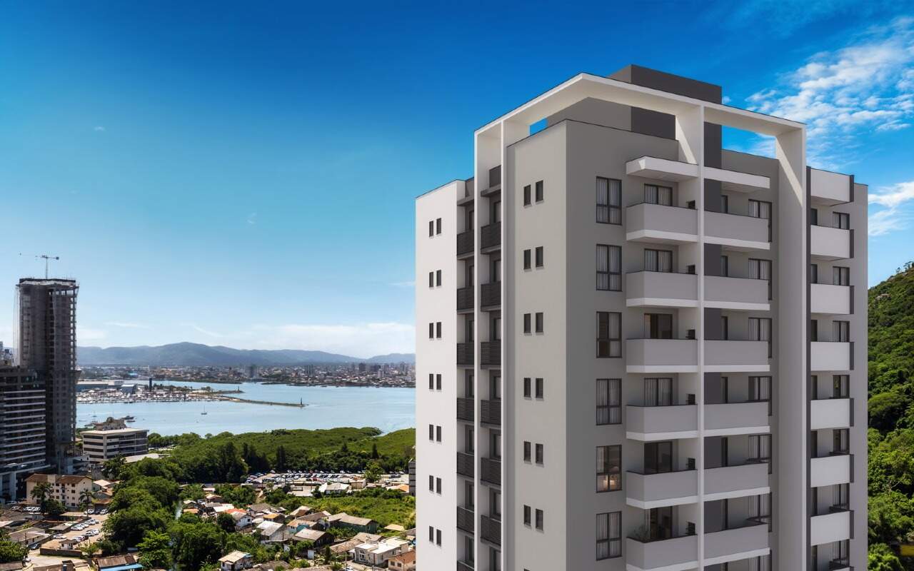 Torre do Libra Art Soul com vista para a cidade (perspectiva ilustrada)