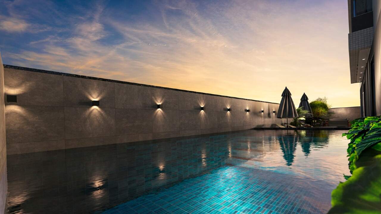 Piscina com deck (imagem ilustrativa)