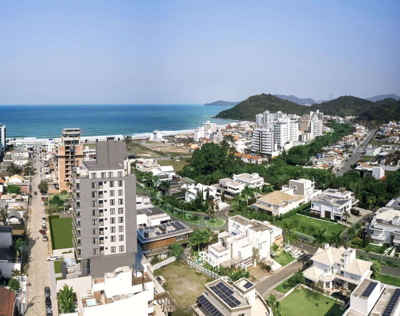 JK 399 e a Praia Brava vistos do alto (imagem ilustrativa)