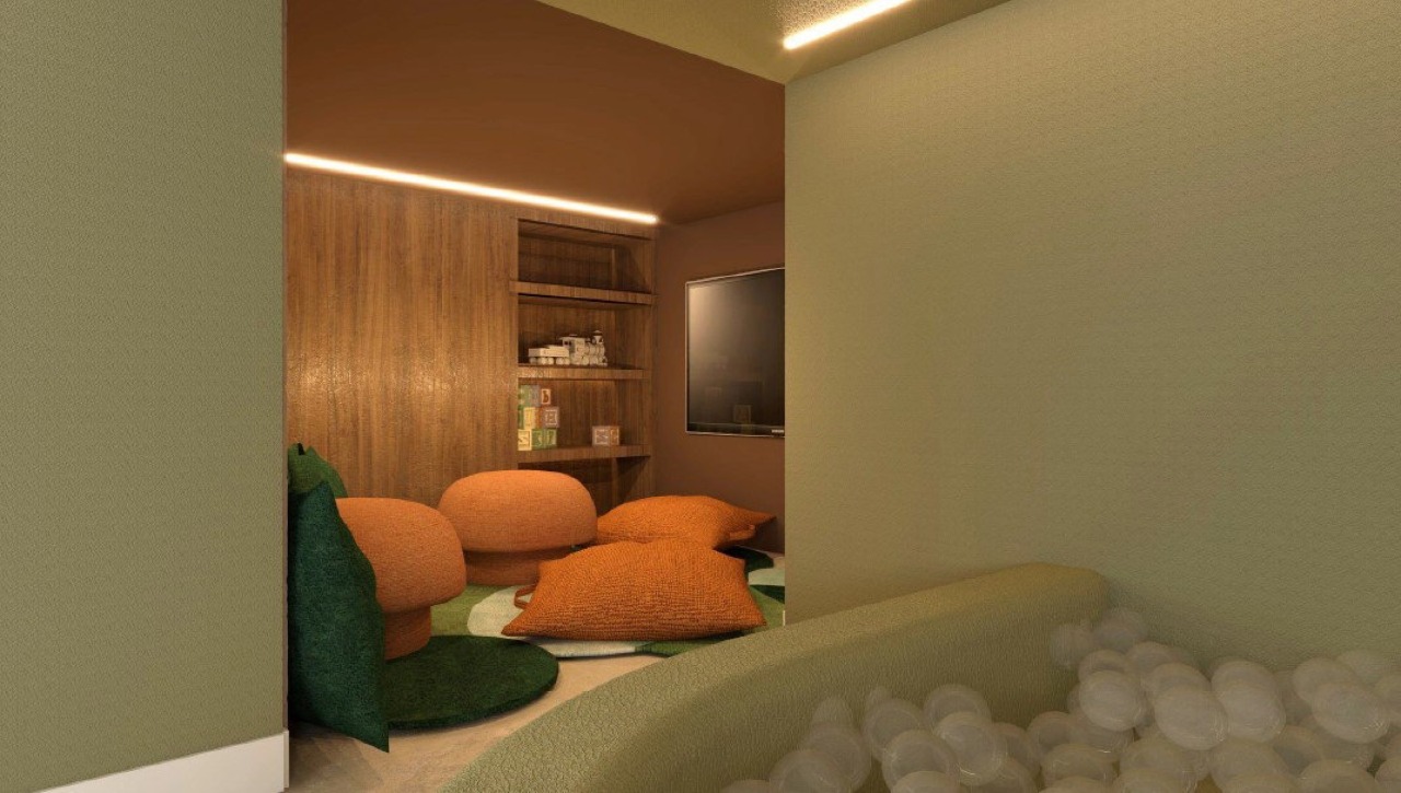 Kids room com piscina de bolinhas (imagem ilustrativa)
