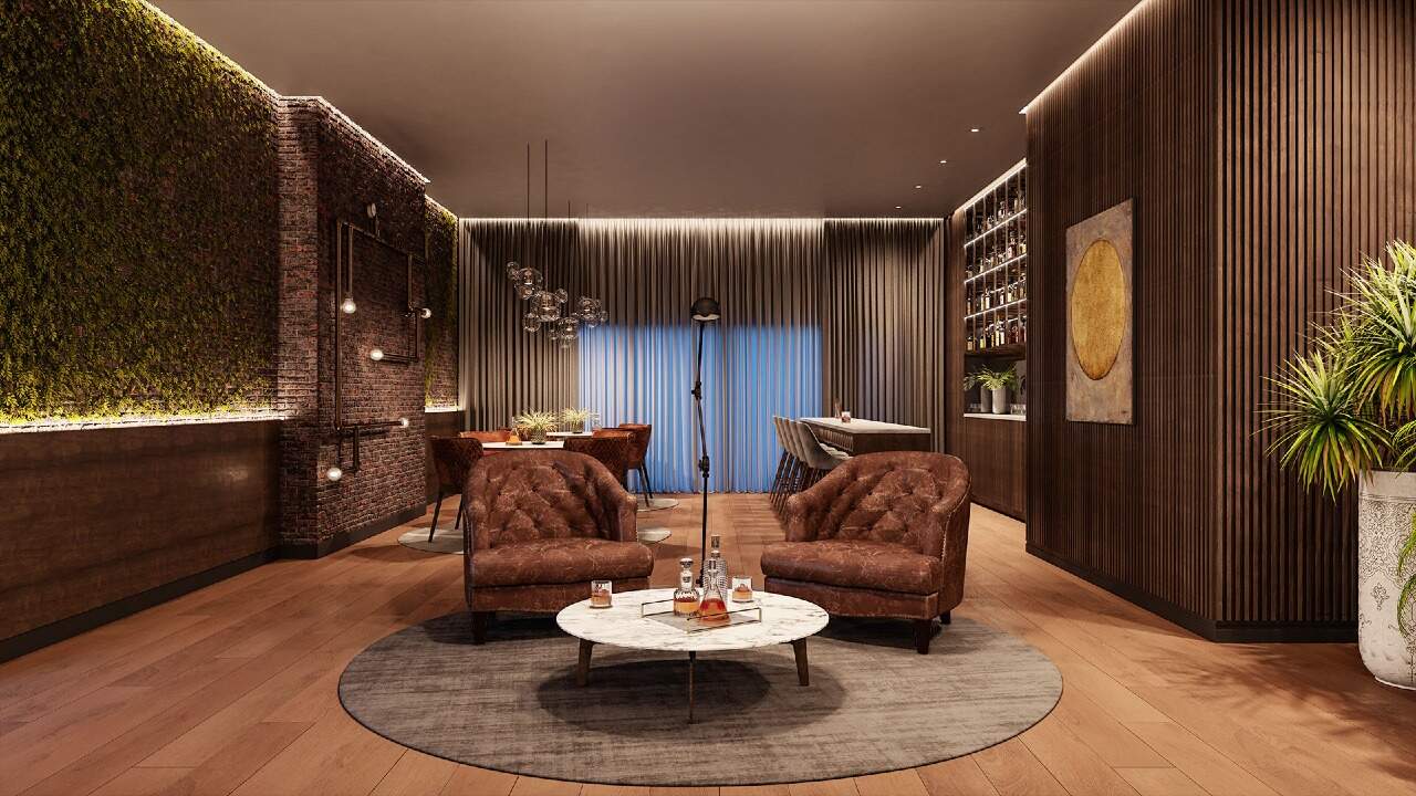 Whisky bar com poltronas (imagem ilustrativa)