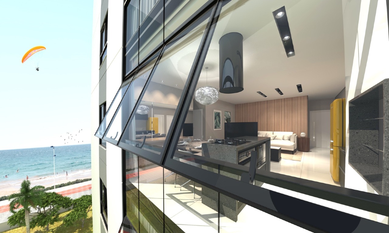 Living de apartamento com janelas amplas (imagem ilustrativa)