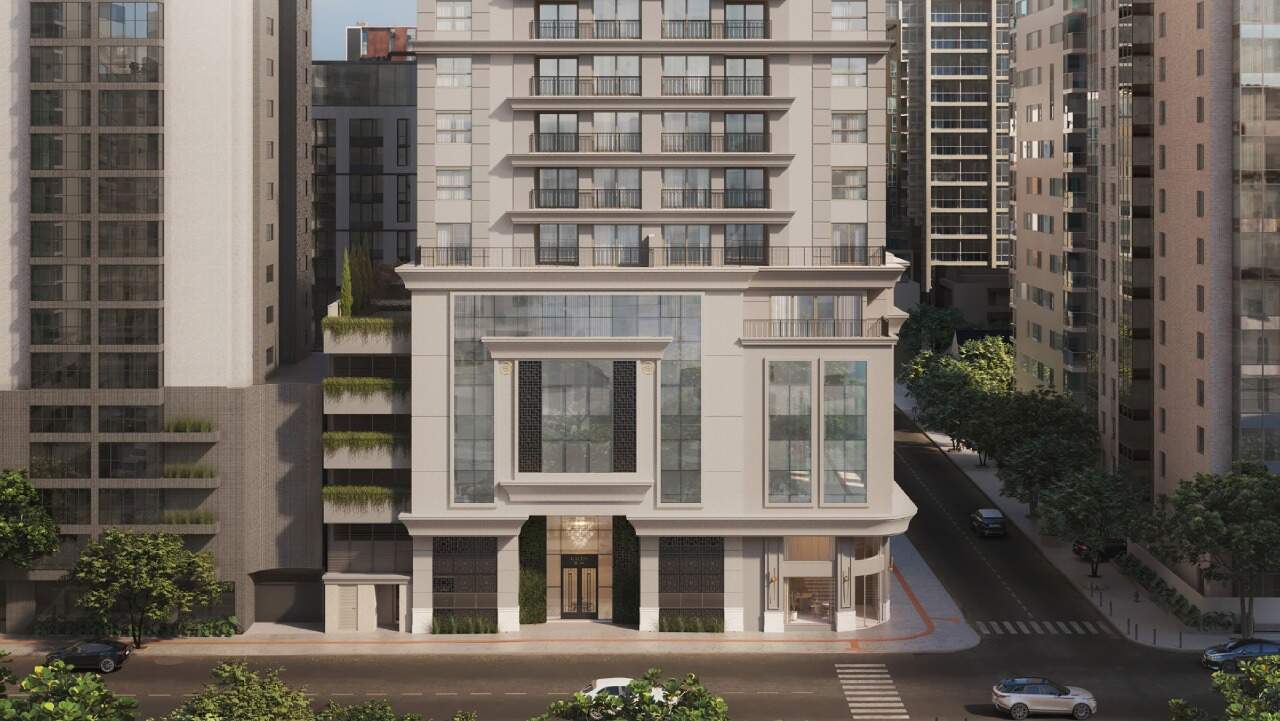 Fachada neoclássica do Gales Village na esquina das ruas 3140 e 3160, Centro (imagem ilustrativa)