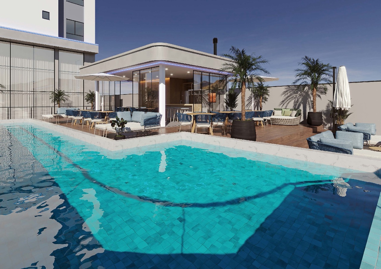 Piscina aquecida e quiosque do Azure Residence (imagem ilustrativa)