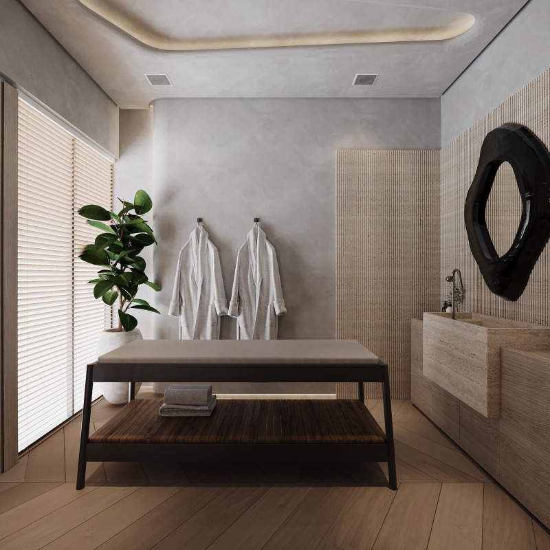 Sala de massagem do espaço wellness (imagem ilustrativa)