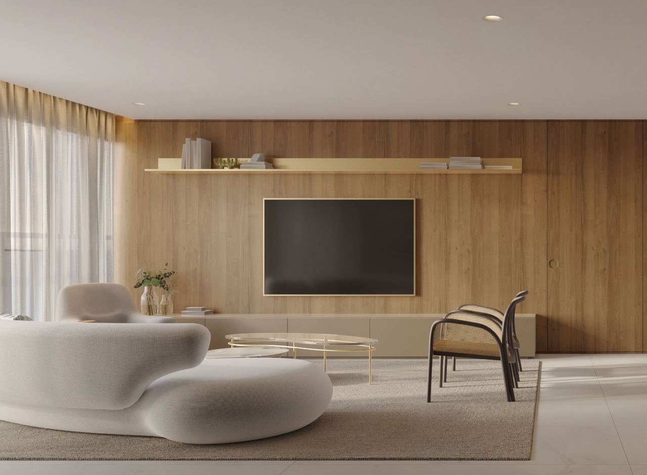 Living de apartamento tipo decorado (imagem ilustrativa)